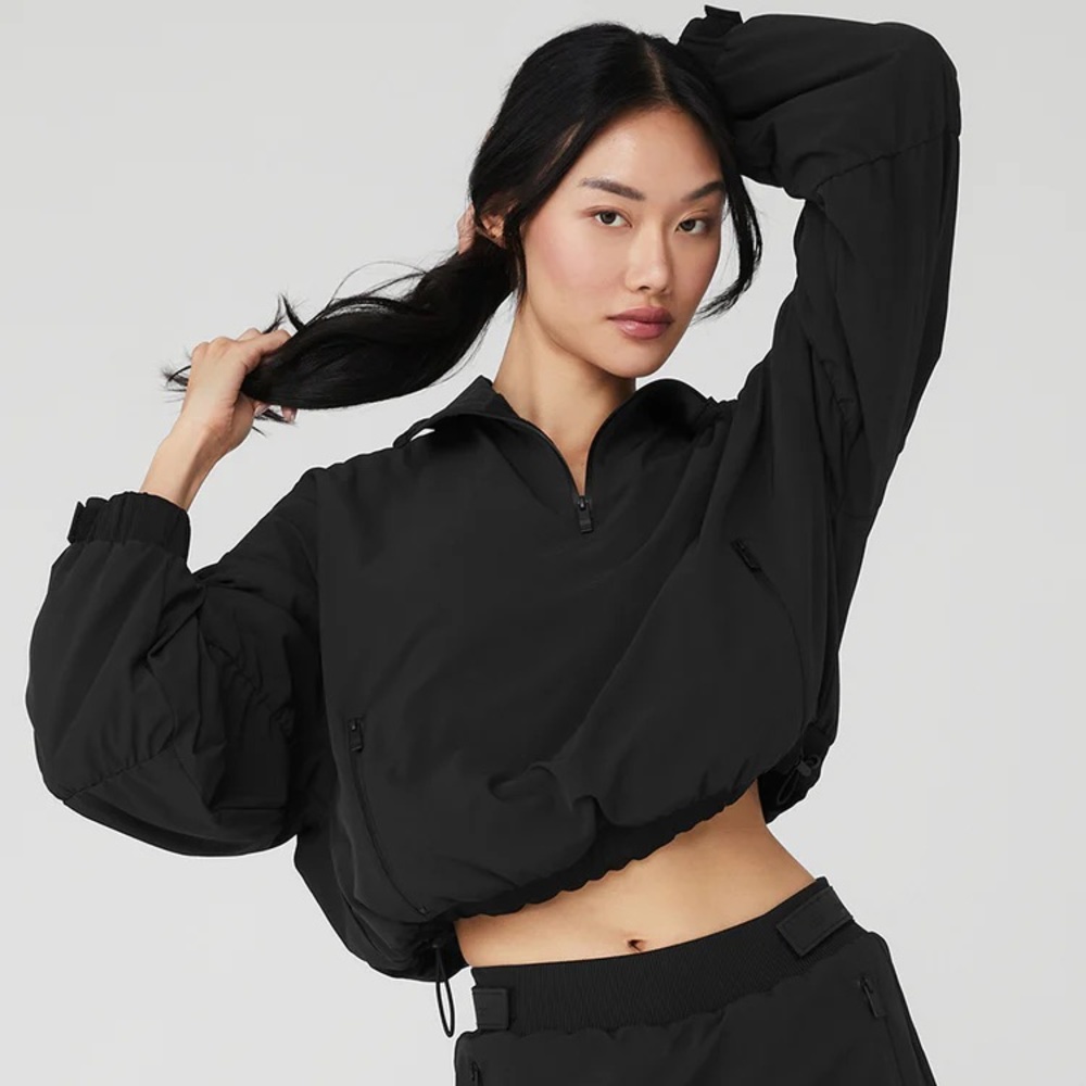 Alo Cropped Elevation Jacket Quarter Zip